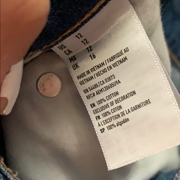 AE HIGH WAISTED DENIM SHORTS - Picture 3 of 5